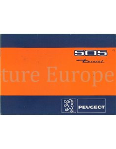 1982 PEUGEOT 505 ZUSATZ BETRIEBSANLEITUNG