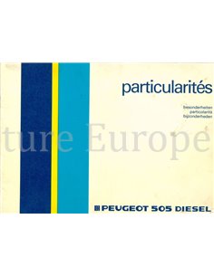 1984 PEUGEOT 505 ZUSATZ BETRIEBSANLEITUNG
