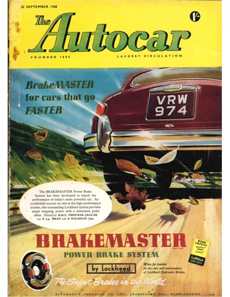 1958 THE AUTOCAR ZEITSCHRIFT 09 ENGLISCH