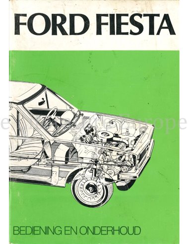 1976 FORD FIESTA BEDIENUNGSANLEITUNG ENGLISCH