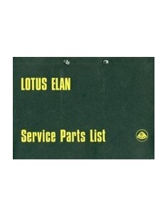1971 LOTUS ELAN ONDERDELENHANDBOEK ENGELS