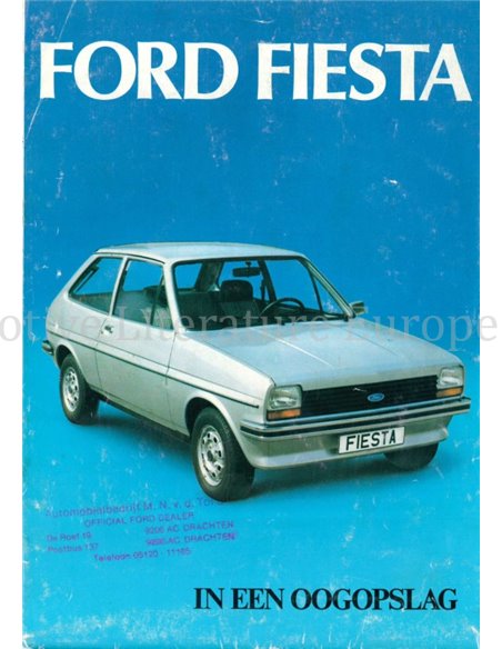 1978 FORD FIESTA OWNERS MANUAL DUTCH