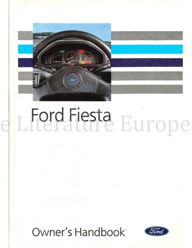 1989 FORD FIESTA OWNERS MANUAL ENGLISH
