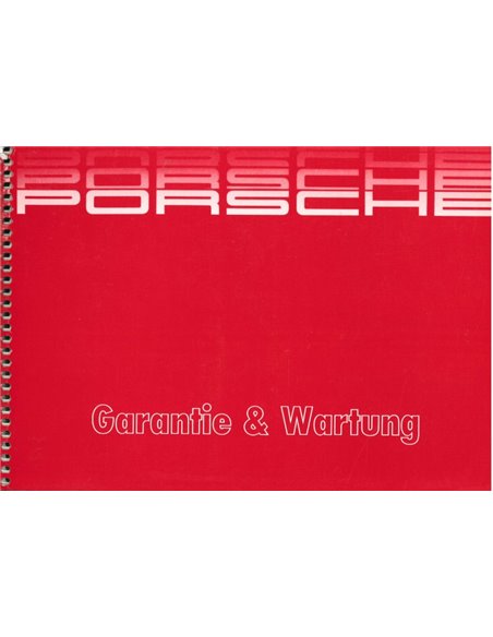 1989 PORSCHE GARANTIE & WARTUNG DEUTSCH