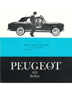 1960 PEUGEOT 403 SALOON BROCHURE ENGLISH (US)