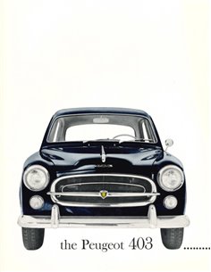 1962 PEUGEOT 403 SALOON BROCHURE ENGLISH (US)