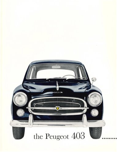 1962 PEUGEOT 403 SEDAN BROCHURE ENGELS (USA)