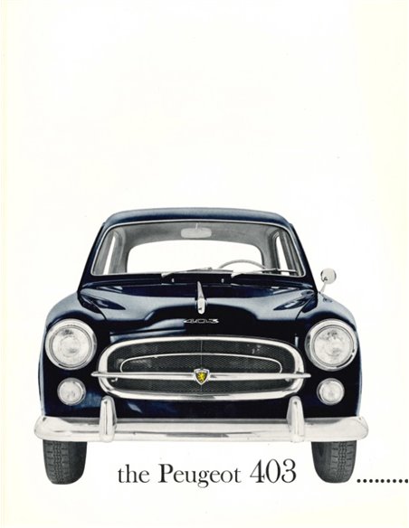 1962 PEUGEOT 403 SEDAN BROCHURE ENGELS (USA)