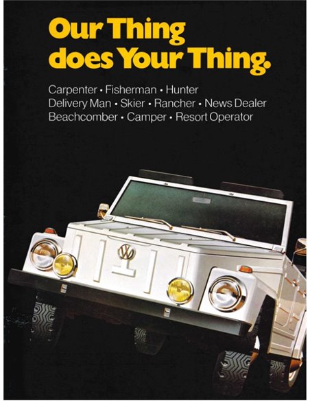 1975 VOLKSWAGEN THING PROSPEKT ENGLISCH (USA)