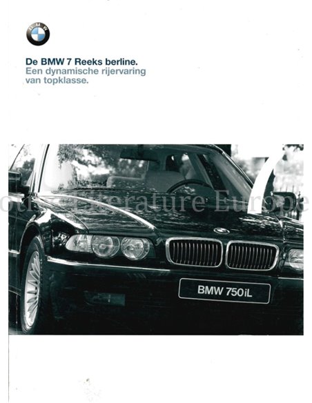 1999 BMW 7 SERIES BROCHURE DUTCH