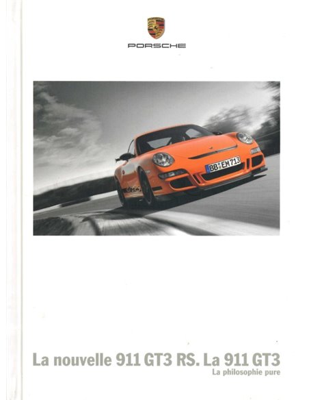 2007 PORSCHE 911 GT3 + RS HARDCOVER PROSPEKT FRANZÖSISCH