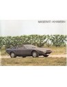 1978 MASERATI KHAMSIN LEAFLET DUITS