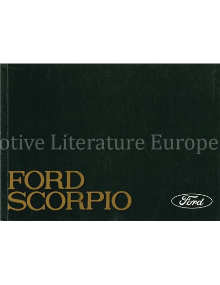 1988 FORD SCORPIO INSTRUCTIEBOEKJE DUITS
