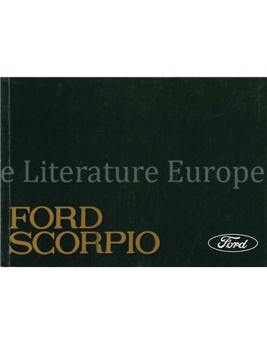 1988 FORD SCORPIO BEDIENUNGSANLEITUNG DEUTSCH