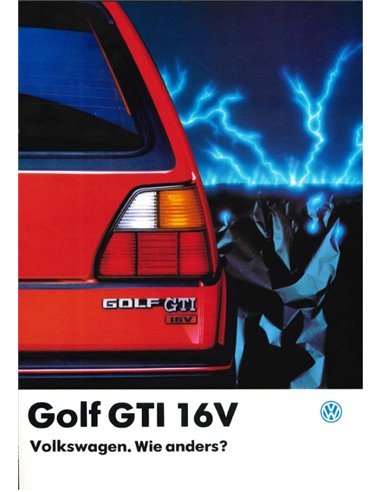 1986 VOLKSWAGEN GOLF GTI 16V BROCHURE DUTCH