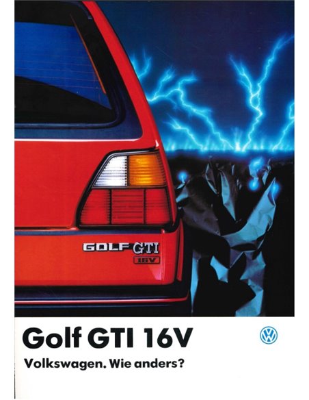 1986 VOLKSWAGEN GOLF GTI 16V BROCHURE DUTCH