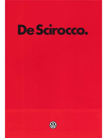 1981 VOLKSWAGEN SCIROCCO BROCHURE DUTCH