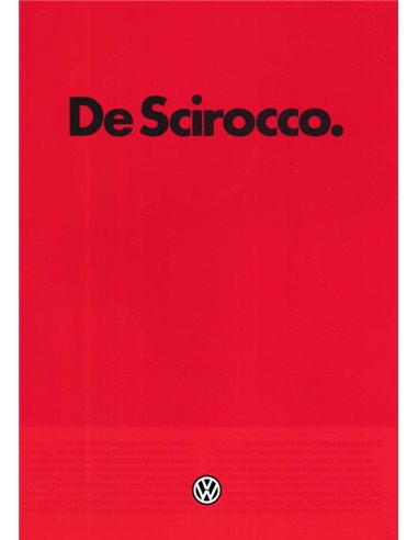 1982 VOLKSWAGEN SCIROCCO BROCHURE DUTCH
