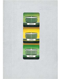 1973 MERCEDES BENZ E CLASS DIESEL BROCHURE DUTCH