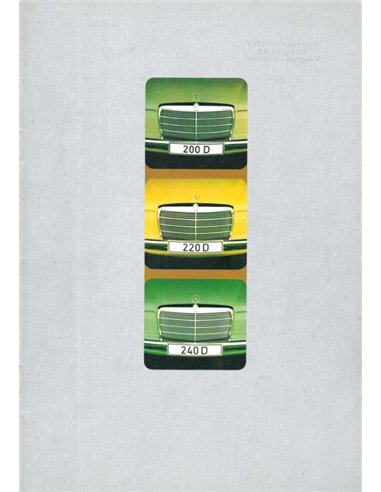 1973 MERCEDES BENZ E CLASS DIESEL BROCHURE DUTCH