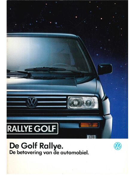 1989 VOLKSWAGEN GOLF RALLYE BROCHURE NEDERLANDS