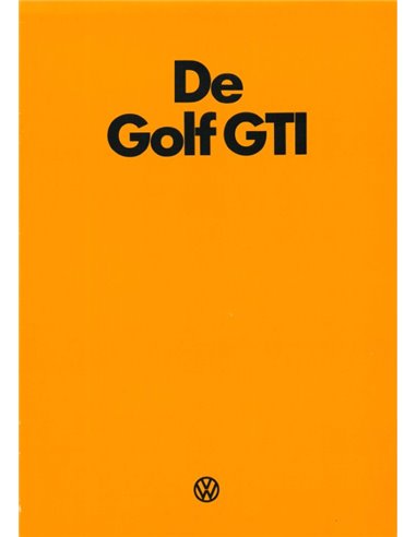 1976 VOLKSWAGEN GOLF GTI BROCHURE DUTCH
