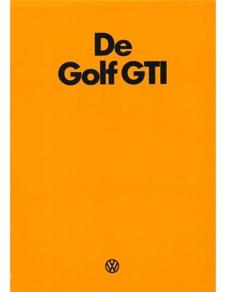 1976 VOLKSWAGEN GOLF GTI BROCHURE NEDERLANDS