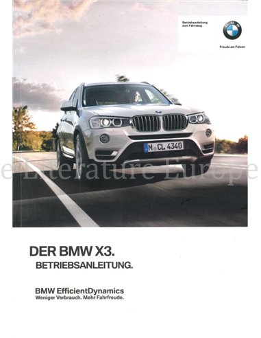 2014 BMW X3 BETRIEBSANLEITUNG DEUTSCH