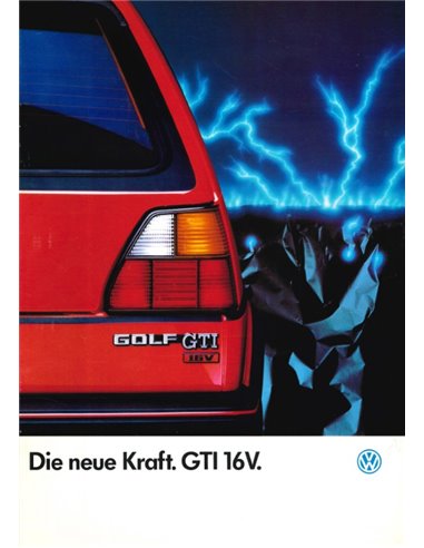1986 VOLKSWAGEN GOLF GTI 16V BROCHURE GERMAN