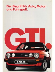 1985 VOLKSWAGEN GOLF GTI BROCHURE DUITS