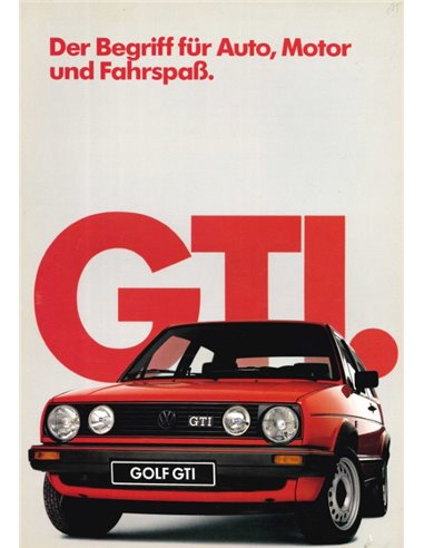 1985 VOLKSWAGEN GOLF GTI BROCHURE DUITS