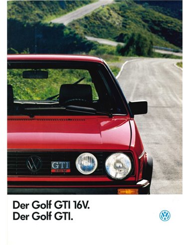 1986 VOLKSWAGEN GOLF GTI 16V BROCHURE DUITS