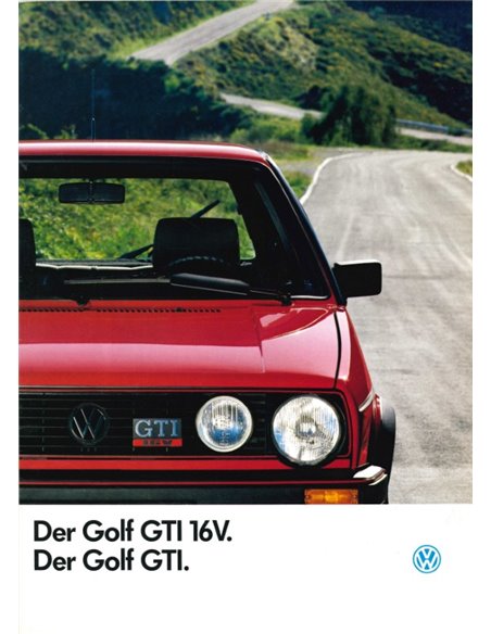 1986 VOLKSWAGEN GOLF GTI 16V BROCHURE DUITS