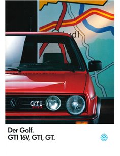 1987 VOLKSWAGEN GOLF GTI 16V BROCHURE DUITS