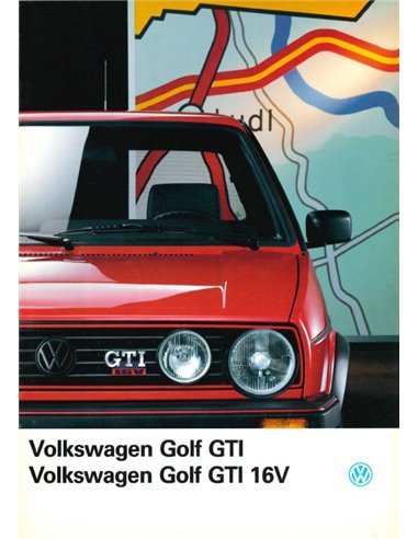 1989 VOLKSWAGEN GOLF GTI 16V BROCHURE NEDERLANDS