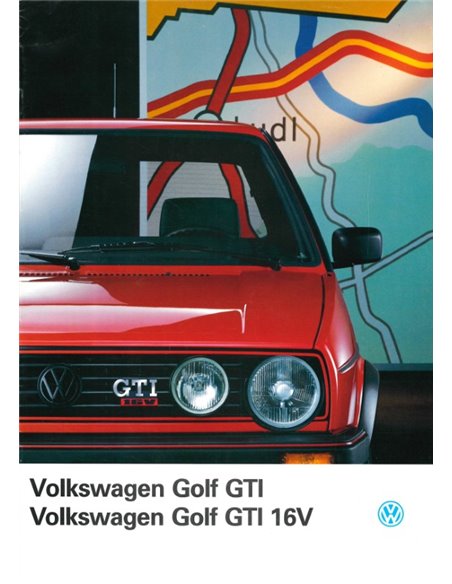 1987 VOLKSWAGEN GOLF GTI 16V BROCHURE NEDERLANDS
