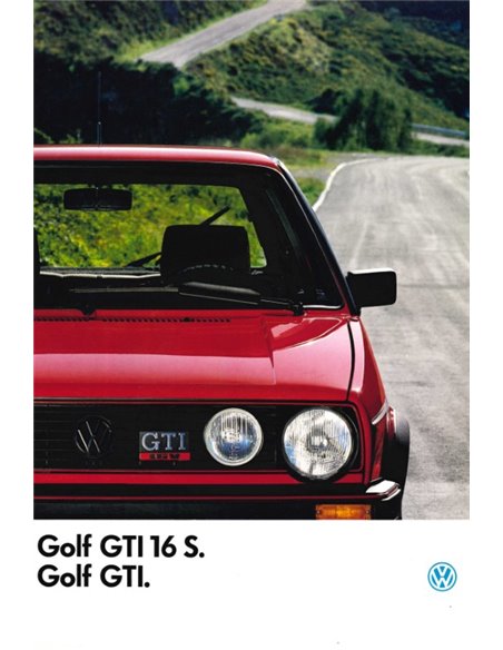 1987 VOLKSWAGEN GOLF GTI 16V BROCHURE FRANS