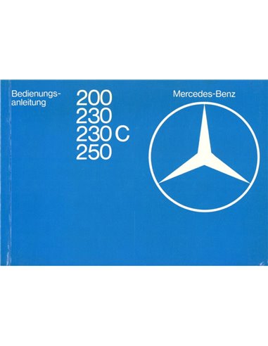 1979 MERCEDES BENZ E CLASS OWNERS MANUAL GERMAN