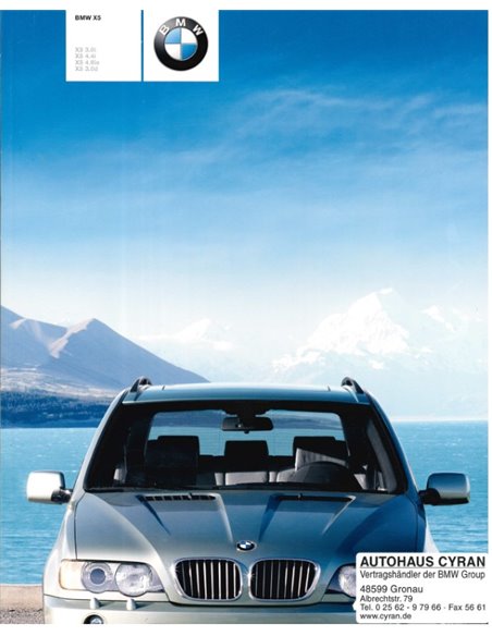 2003 BMW X5 PROSPEKT DEUTSCH