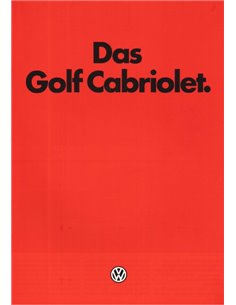 1985 VOLKSWAGEN GOLF CABRIOLET BROCHURE DUITS
