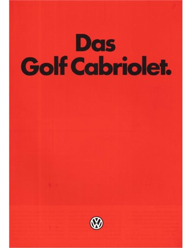 1985 VOLKSWAGEN GOLF CONVERTIBLE BROCHURE GERMAN