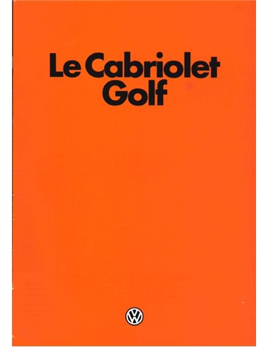 1982 VOLKSWAGEN GOLF CABRIOLET PROSPEKT FRANZÖSISCH