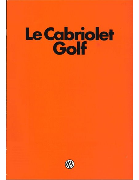 1982 VOLKSWAGEN GOLF CABRIOLET PROSPEKT FRANZÖSISCH
