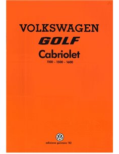 1982 VOLKSWAGEN GOLF CONVERTIBLE BROCHURE ITALIAN