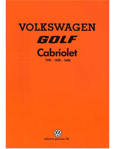 1982 VOLKSWAGEN GOLF CABRIOLET PROSPEKT ITALIENISCH