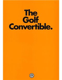1979 VOLKSWAGEN GOLF CONVERTIBLE BROCHURE ENGLISH