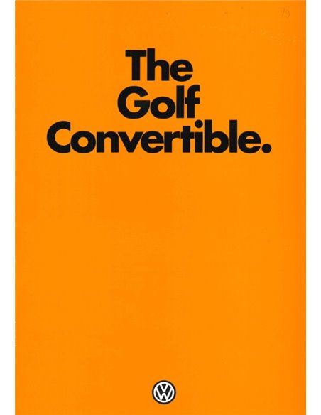 1979 VOLKSWAGEN GOLF CONVERTIBLE BROCHURE ENGLISH