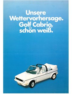 1983 VOLKSWAGEN GOLF CABRIO PROSPEKT DEUTSCH