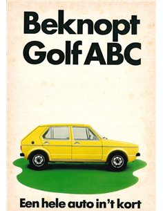 1974 VOLKSWAGEN GOLF BROCHURE DUTCH