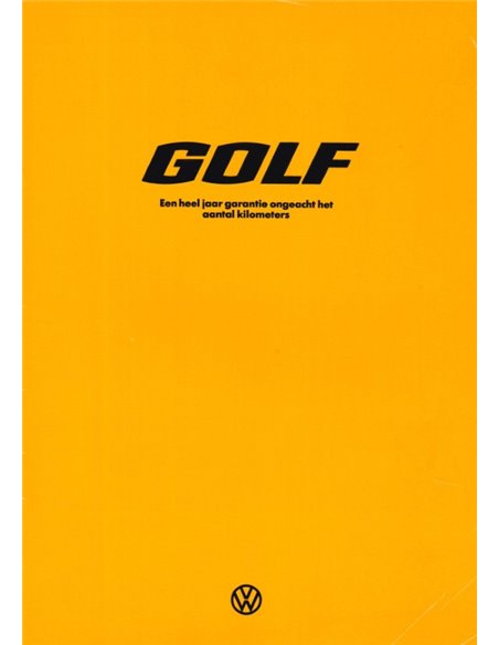1976 VOLKSWAGEN GOLF PROSPEKT NIEDERLÄNDISCH